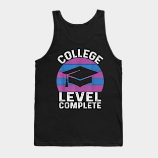 College Level Complete Video Game Gamer Men Graduation Tank Top